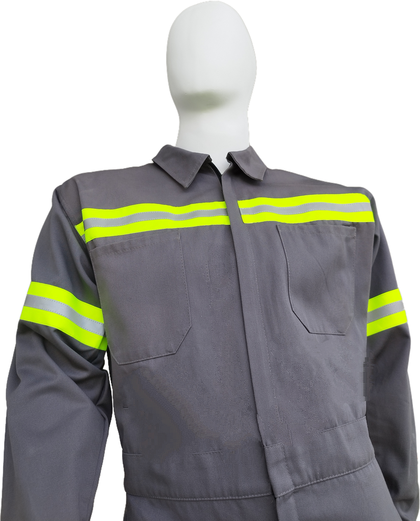 Overol Gris con Reflejante Cod.OV777AL