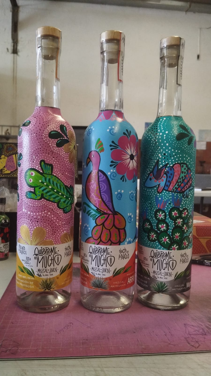 Mezcal Cuishe 750ml pintado a mano