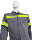 Overol Gris con Reflejante Cod.OV777AL
