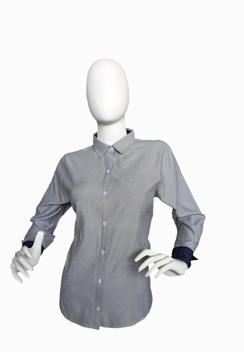 Blusa Eje Dama Manga Larga Oxford.