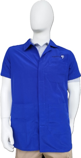 Bata Azul Laboratorio Tres Bolsillos